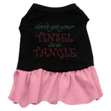 Tinsel in a Tangle Rhinestone Dress Black with Pink Sm (10)