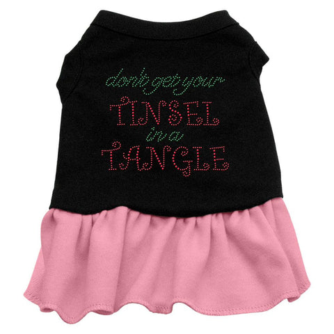 Tinsel in a Tangle Rhinestone Dress Black with Pink XXXL (20)