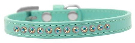 AB Crystal Size 16 Aqua Puppy Collar