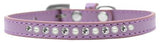 Pearl and Clear Crystal Size 10 Lavender Puppy Collar