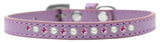 Pearl and Pink Crystal Size 16 Lavender Puppy Collar