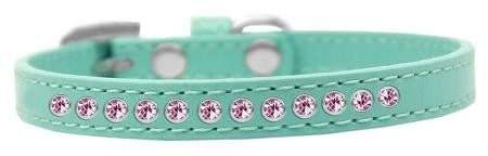 Light Pink Crystal Size 10 Aqua Puppy Collar