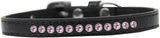 Light Pink Crystal Size 12 Black Puppy Collar