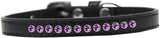 Purple Crystal Size 12 Black Puppy Collar