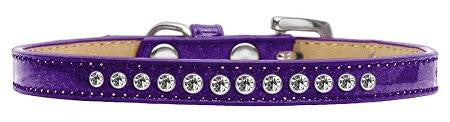 Clear Crystal Size 8 Purple Puppy Ice Cream Collar