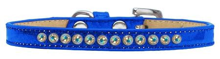 AB Crystal Size 12 Blue Puppy Ice Cream Collar