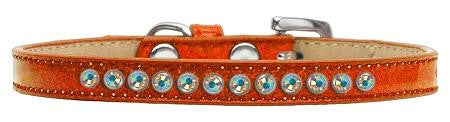 AB Crystal Size 14 Orange Puppy Ice Cream Collar