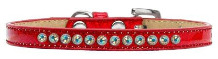 AB Crystal Size 12 Red Puppy Ice Cream Collar