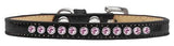 Light Pink Crystal Size 14 Black Puppy Ice Cream Collar