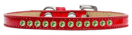 Lime Green Crystal Size 12 Red Puppy Ice Cream Collar