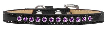 Purple Crystal Size 10 Black Puppy Ice Cream Collar