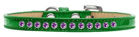 Purple Crystal Size 16 Emerald Green Puppy Ice Cream Collar