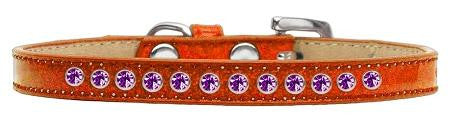 Purple Crystal Size 14 Orange Puppy Ice Cream Collar