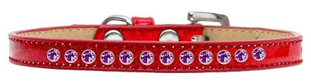 Purple Crystal Size 12 Red Puppy Ice Cream Collar