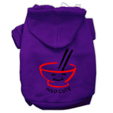 Miso Cute Screen Print Pet Hoodies Purple Size Med (12)