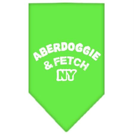 Aberdoggie NY Screen Print Bandana Lime Green Large