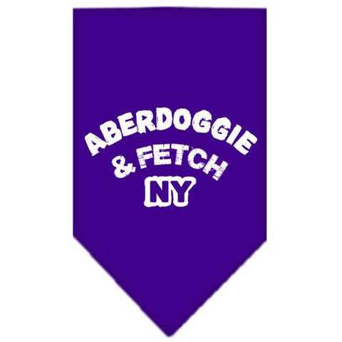 Aberdoggie NY Screen Print Bandana Purple Large