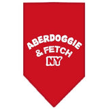 Aberdoggie NY Screen Print Bandana Red Large