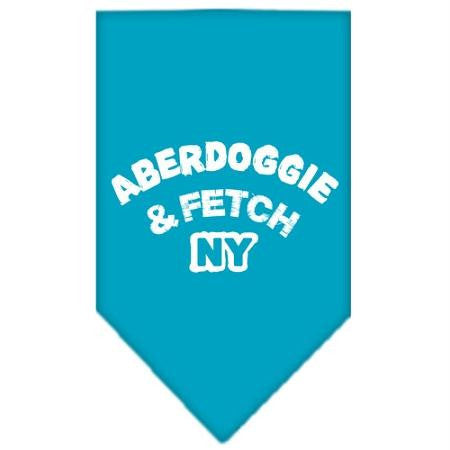 Aberdoggie NY Screen Print Bandana Turquoise Large