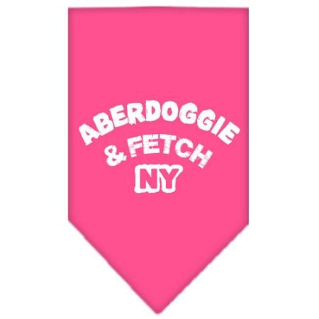 Aberdoggie NY Screen Print Bandana Bright Pink Small