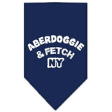 Aberdoggie NY Screen Print Bandana Navy Blue Small