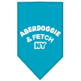 Aberdoggie NY Screen Print Bandana Turquoise Small