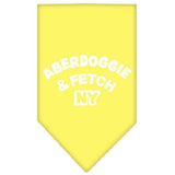 Aberdoggie NY Screen Print Bandana Yellow Small