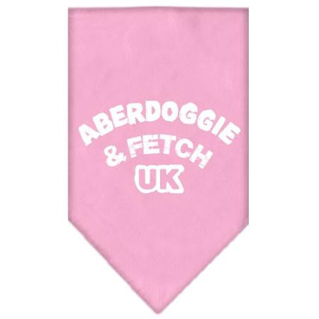 Aberdoggie UK Screen Print Bandana Light Pink Large