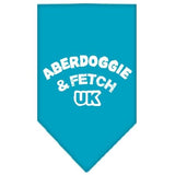 Aberdoggie UK Screen Print Bandana Turquoise Large