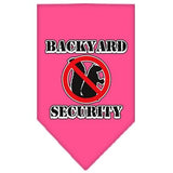 Backyard Security Screen Print Bandana Bright Pink Large