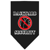 Backyard Security Screen Print Bandana Black Small