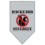 Backyard Security Screen Print Bandana Grey Small