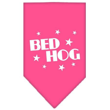 Bed Hog Screen Print Bandana Bright Pink Large