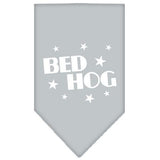 Bed Hog Screen Print Bandana Grey Large