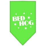 Bed Hog Screen Print Bandana Lime Green Small