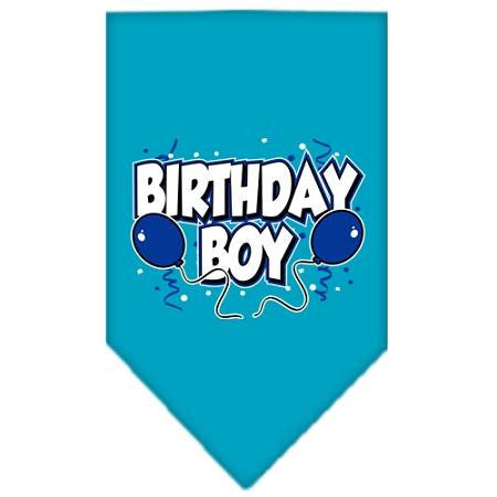 Birthday Boy Screen Print Bandana Turquoise Large