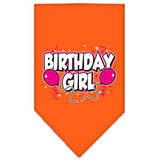 Birthday girl Screen Print Bandana Orange Large