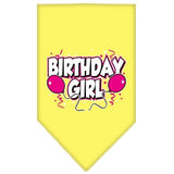 Birthday girl Screen Print Bandana Yellow Large