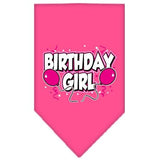 Birthday girl Screen Print Bandana Bright Pink Small