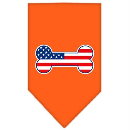 Bone Flag American Screen Print Bandana Orange Large