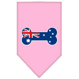 Bone Flag Australian  Screen Print Bandana Light Pink Small