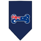 Bone Flag Australian  Screen Print Bandana Navy Blue Small