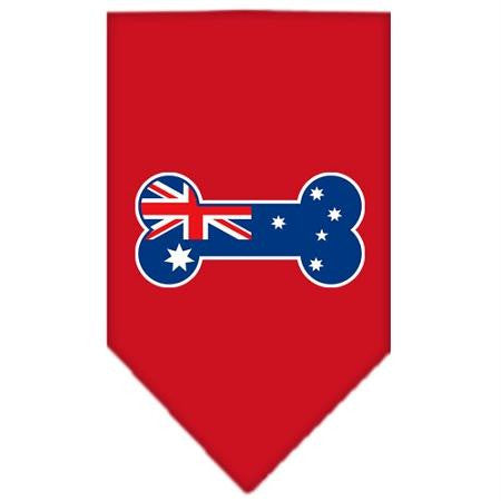 Bone Flag Australian  Screen Print Bandana Red Small