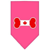 Bone Flag Canadian  Screen Print Bandana Bright Pink Large