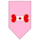 Bone Flag Canadian  Screen Print Bandana Light Pink Large