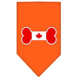 Bone Flag Canadian  Screen Print Bandana Orange Large