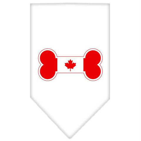 Bone Flag Canadian  Screen Print Bandana White Small