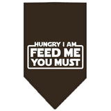 Hungry I Am Screen Print Bandana Cocoa Small