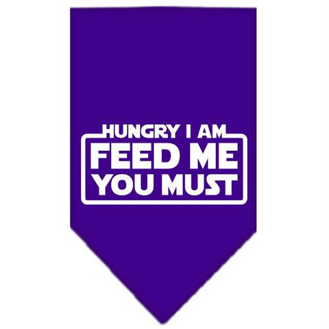 Hungry I Am Screen Print Bandana Purple Small