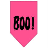 Boo! Screen Print Bandana Bright Pink Large